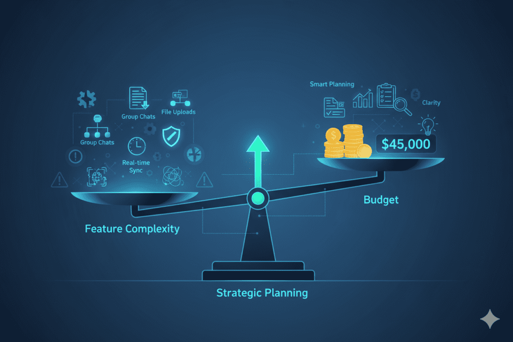 real time chat app development cost