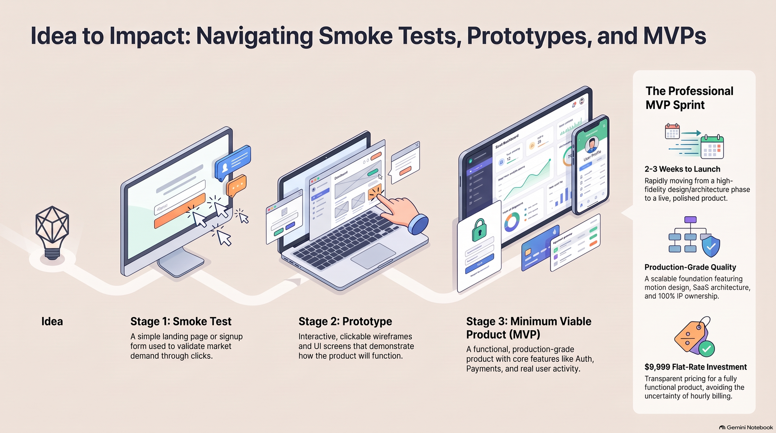 Smoke Test vs MVP vs Prototype: What's the Difference