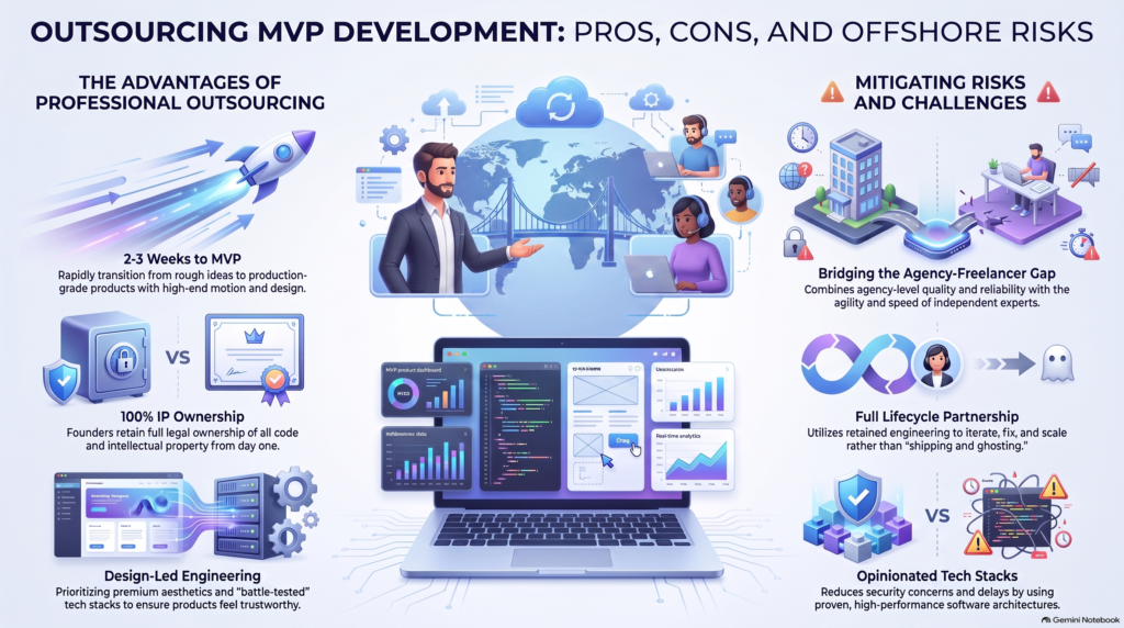 outsourcing MVP development pros and cons