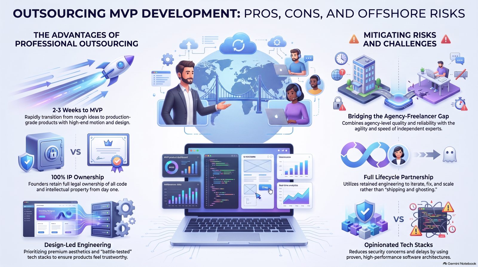 outsourcing MVP development pros and cons