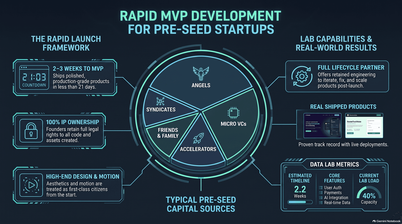 pre-seed investor sources pie chart