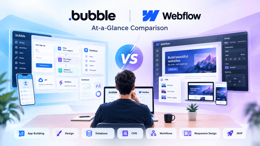 Bubble or Webflow for MVP