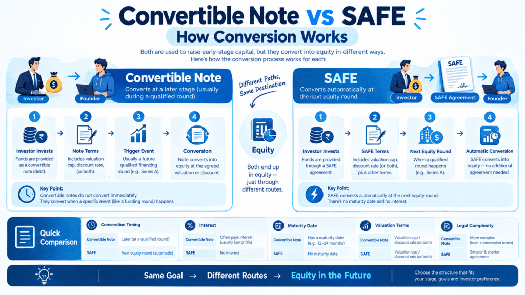convertible note vs SAFE