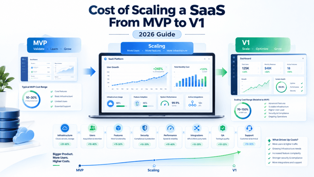 cost of scaling a SaaS from MVP to v1