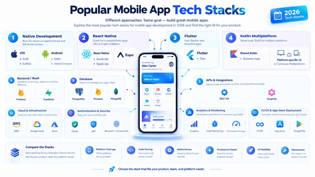 mobile app tech stack for startups