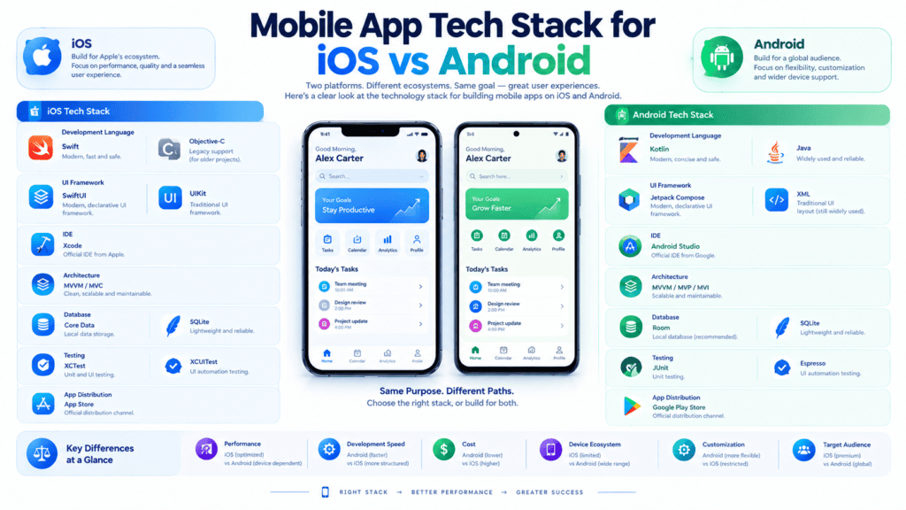 mobile app tech stack for startups