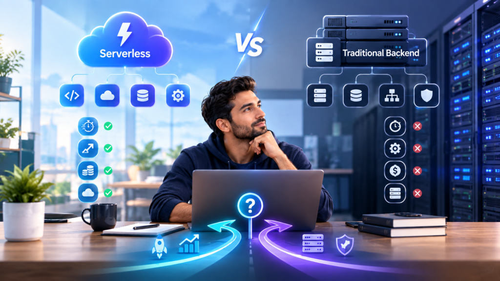 serverless vs traditional backend for startups