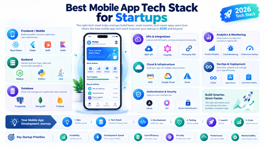 startup mobile app development stack