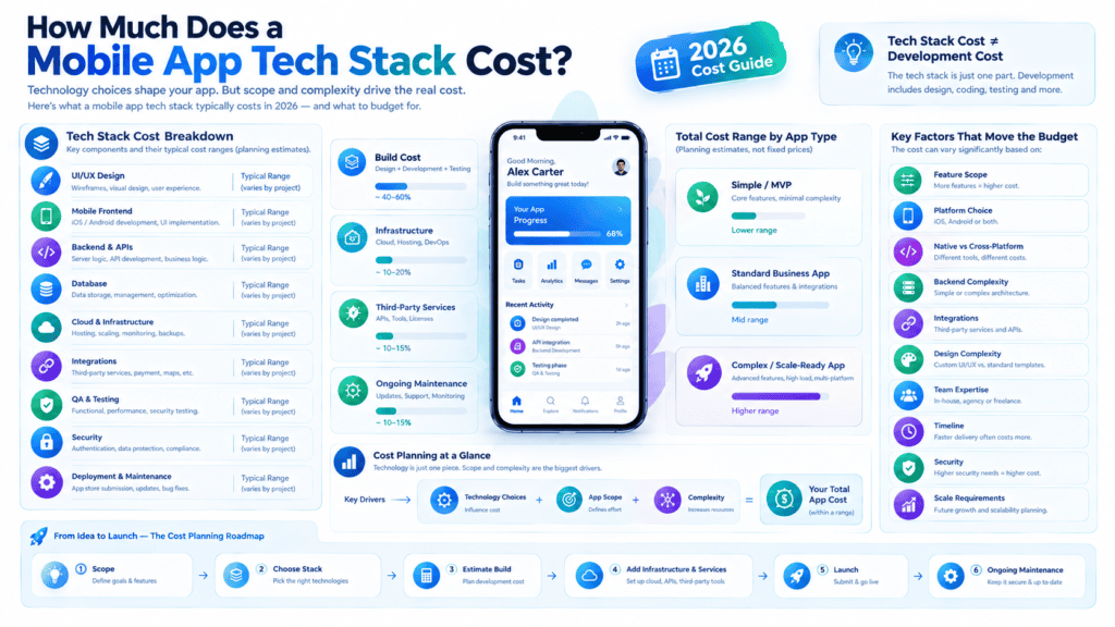 startup mobile app development stack