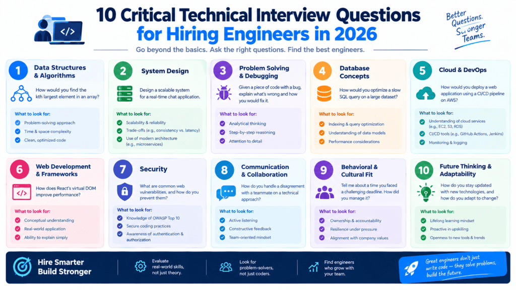 technical interview questions for hiring engineers
