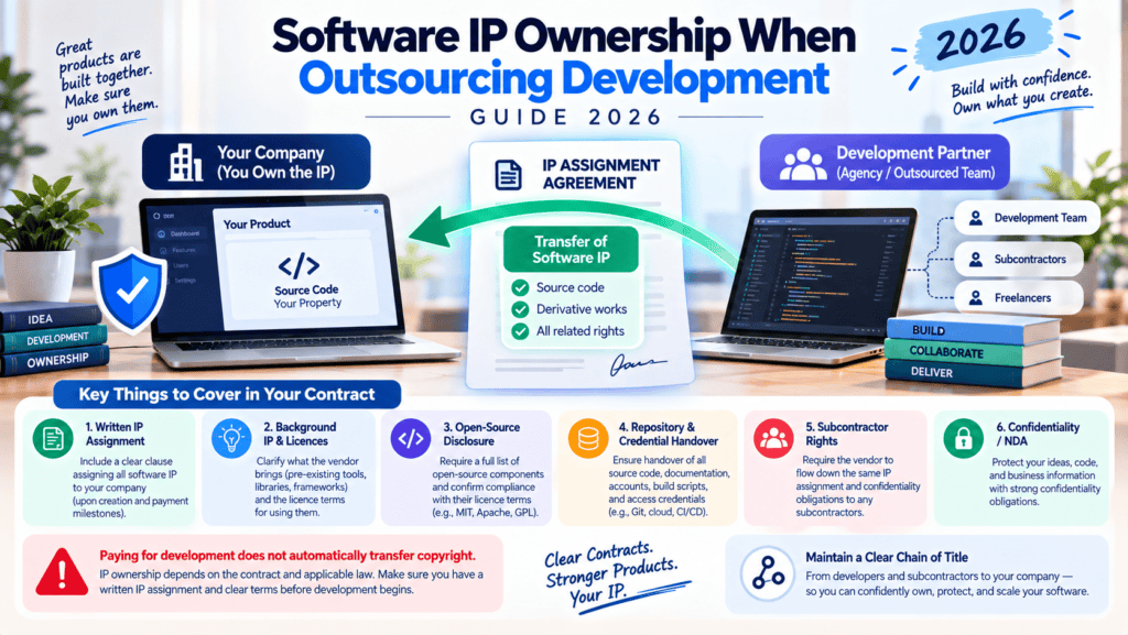 software IP ownership when outsourcing development